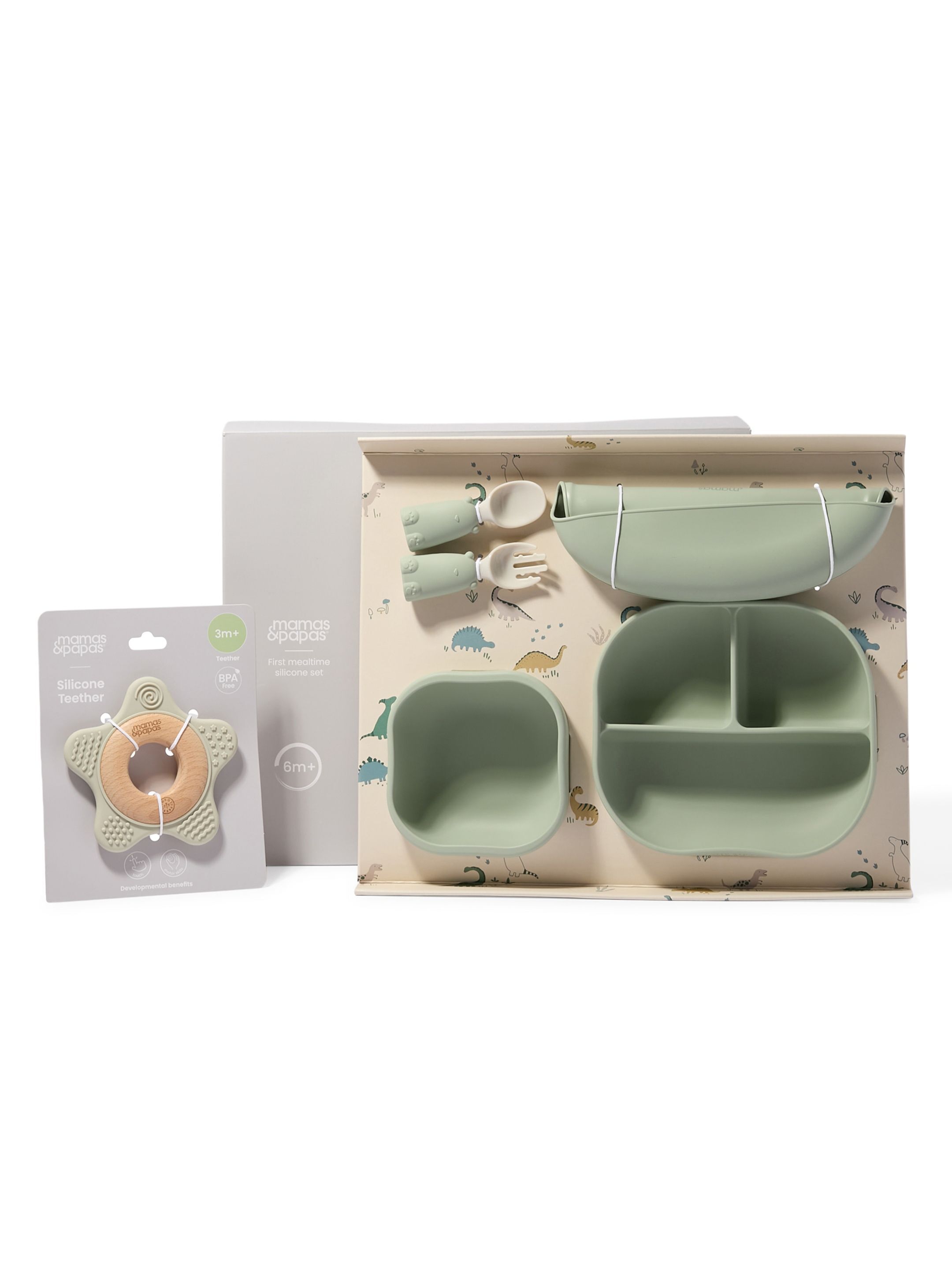 Weaning Set - Kiwi Silicone Meal Kit with Star Teether image number 1